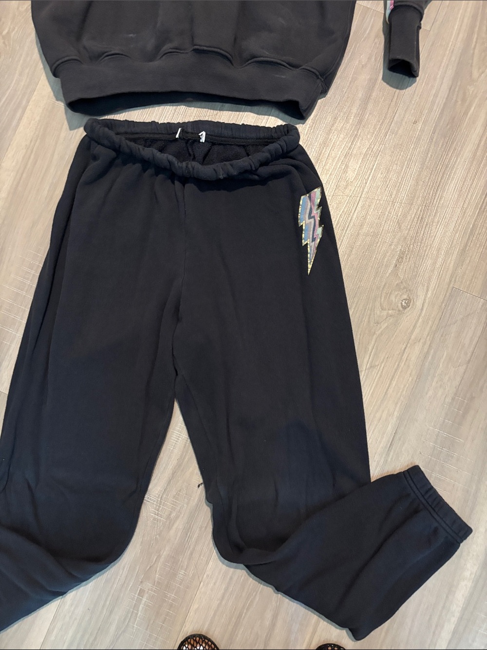 Spiritual Gangster Sweatpants with Lightning Patch